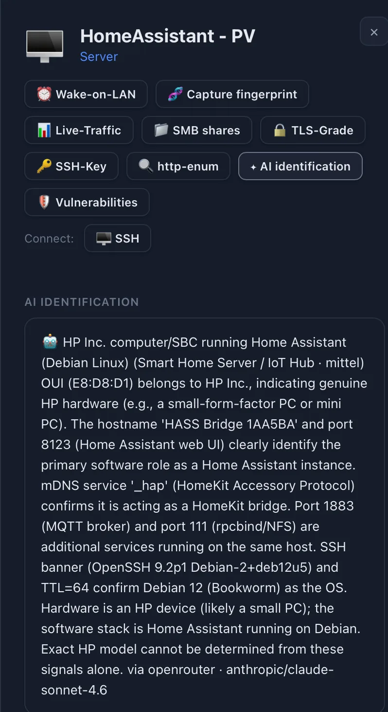 AI identification — DeviceShelf